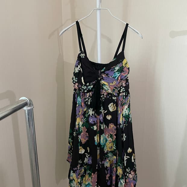 빈티지 플라워 쉬폰 슬립 원피스