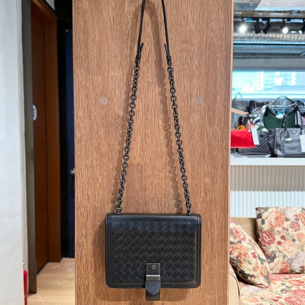 보테가베네타 블랙 인트레치아토 숄더백 