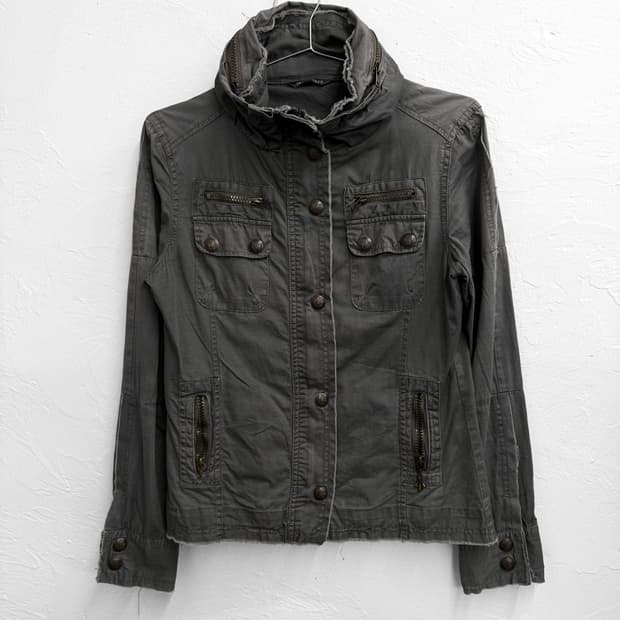 sky bomber 그런지 컷오프 자켓