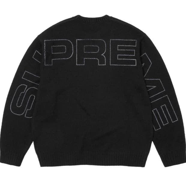 슈프림 블랙니트 XL 