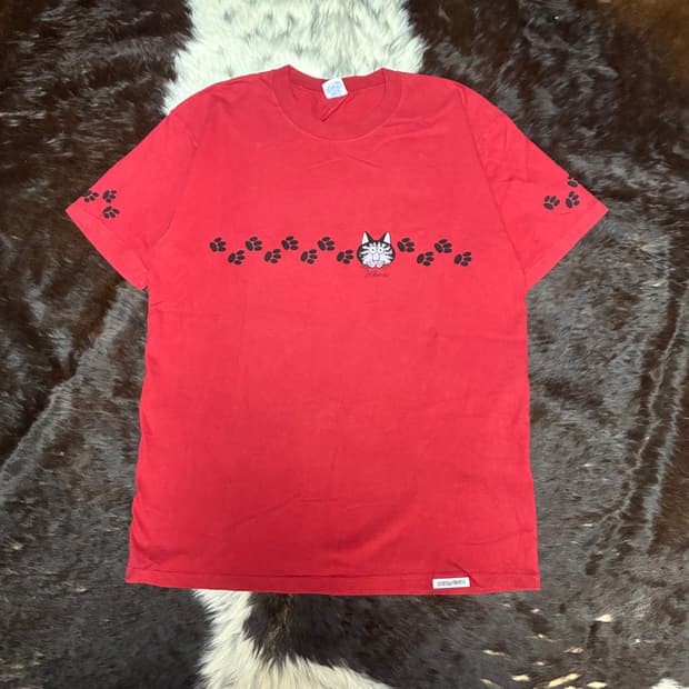 90‘s Crazy Shirts 양면 고양이 반팔티