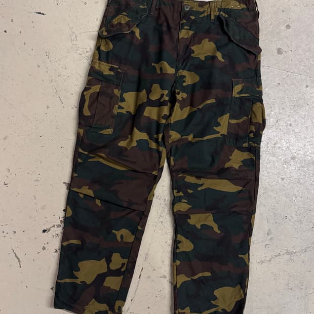 백넘버 밀리터리 카모 카고팬츠 