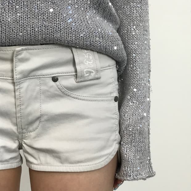 'Diesel' Embroidered Logo Micro Shorts