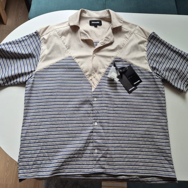 알루왈리아 자카드 반팔 셔츠(하프 셔츠)