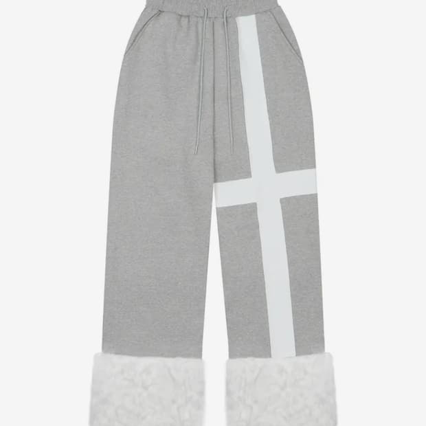 러브이즈트루 FUR TRIM TRAINING PANTS 퍼트리밍 팬츠