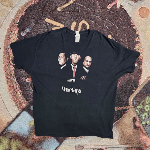 Wise Guys 블랙 반팔 티셔츠 2XL
