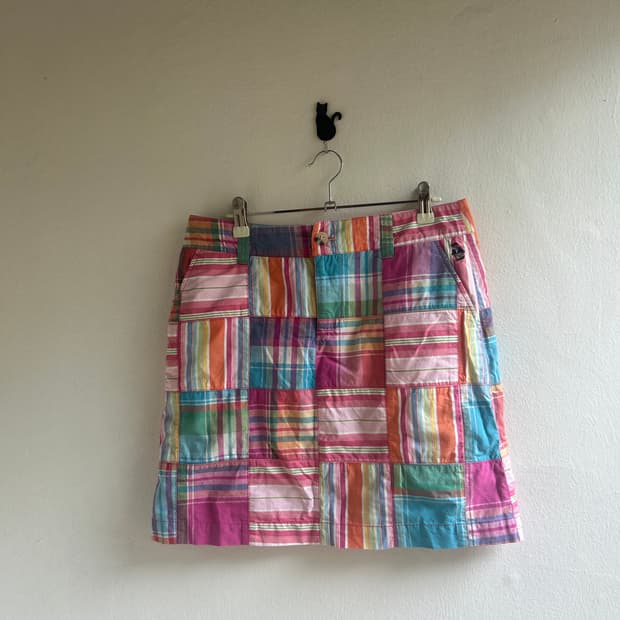 패치워크 스커트 