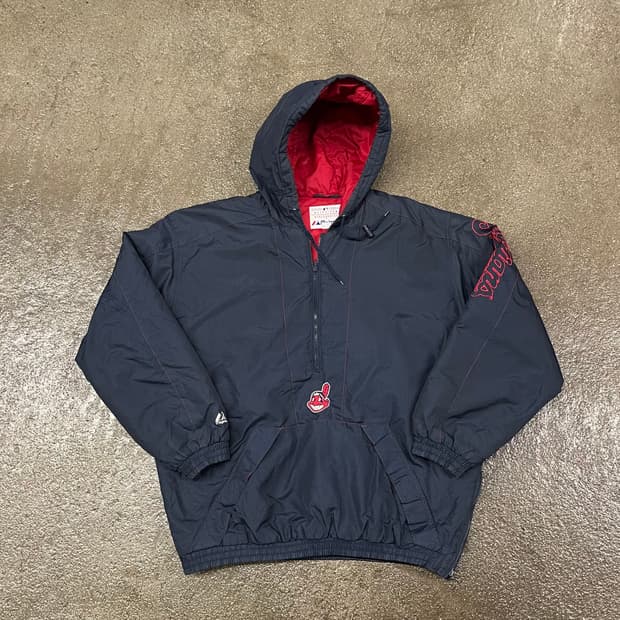 00s 마제스틱 클리브랜드 인디언스 아노락 패딩 (110)