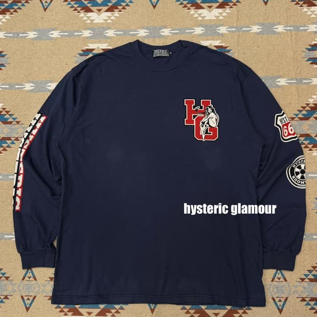 [XL] 히스테릭글래머 모터 시티 피버 티셔츠 네이비