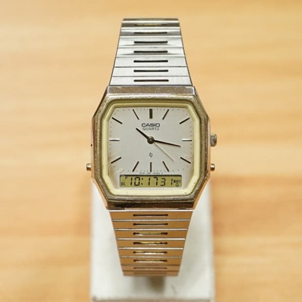 80s 카시오 aq-516 아나디지 콤비 시계