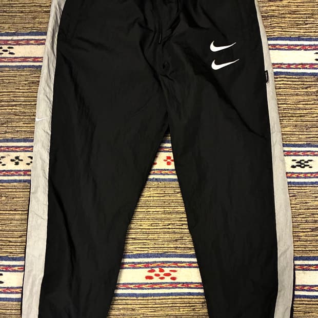 (XXL)나이키 더블스우시 우븐 나일론팬츠 조거팬츠 블랙