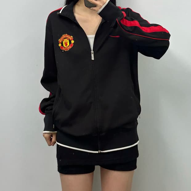 나이키 맨유 검빨 트랙 져지