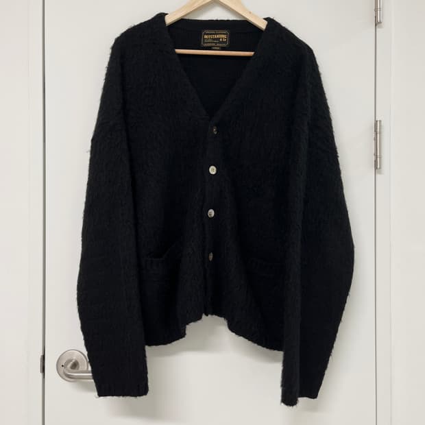 아웃스탠딩 모헤어(Mohair) 가디건, 블랙 L