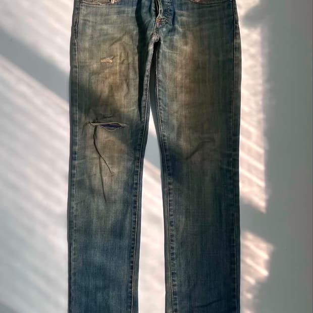 디올 옴므 슬림핏 데님 팬츠