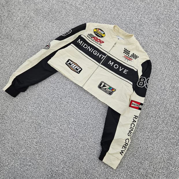 [실측확인] 미드나잇무브 여성 크롭 레이싱 자켓 0102YH1