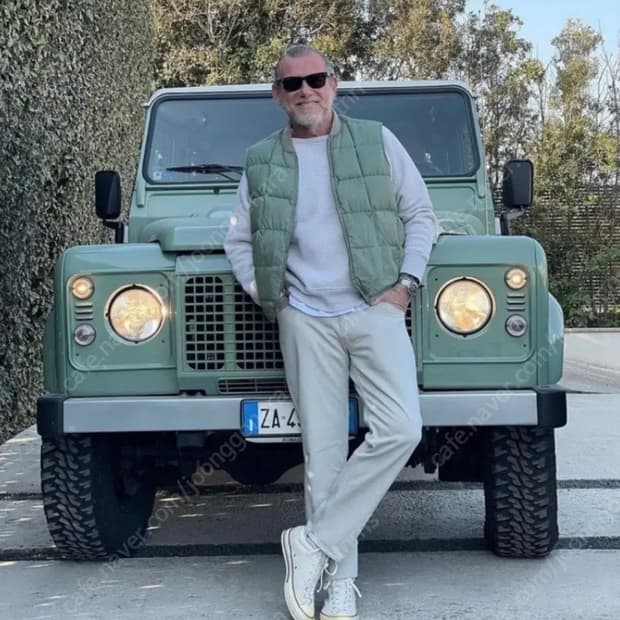 70-80s 에디바우어 푸퍼 베스트 세이지그린