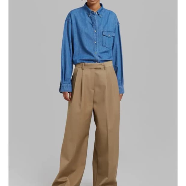 새상품 더프랭키샵 수트 팬츠 라떼 