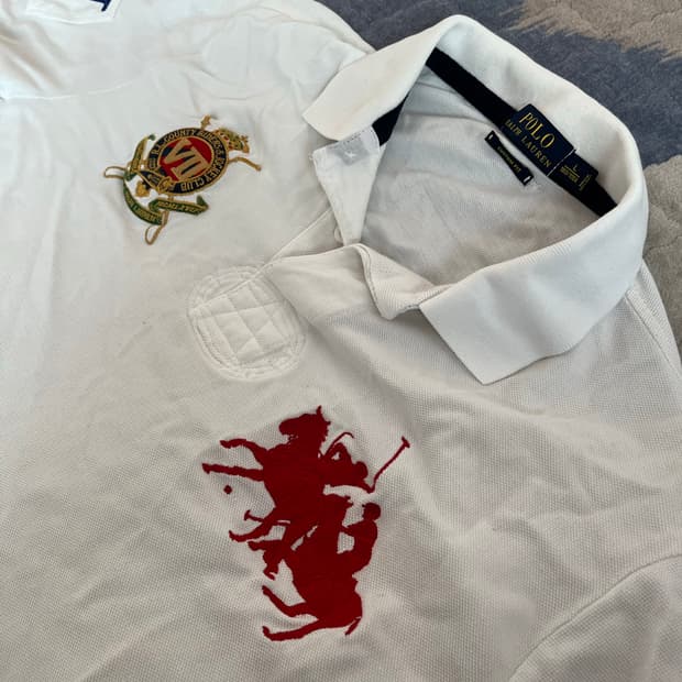 폴로 S 빅포니 카라 롱슬리브 화이트 판매합니다