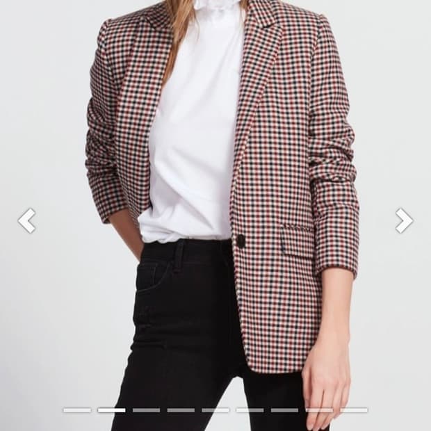 (정품) 산드로 울자켓 하운드 체크자켓 36 블레이져