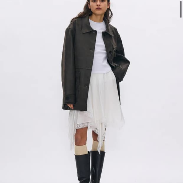 파르티멘토 우먼 가죽자켓 레더 코트