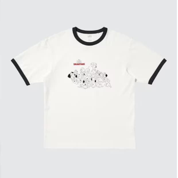 [4XL] 유니클로 디즈니 달마시안 UT 반팔 티셔츠 화이트