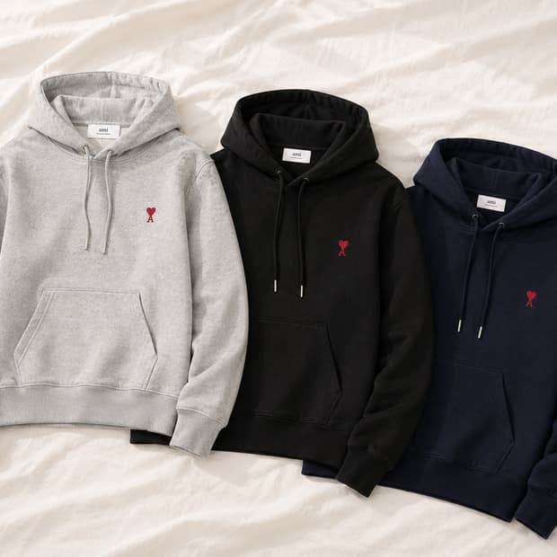 아미 후드티 블랙/네이비/그레이 새상품