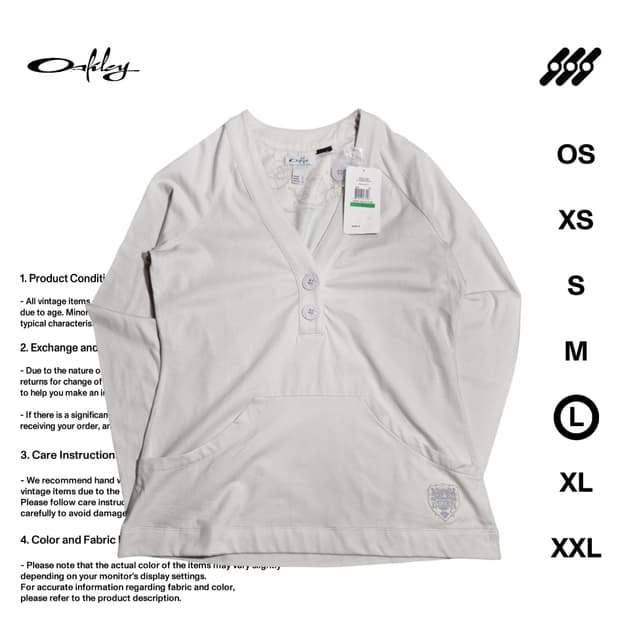 오클리 00s y2k 고딕 스타일 L사이즈 롱슬리브 (데드스탁)