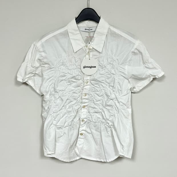 [S]기마구아스 Ron 론 프릴 셔츠/화이트