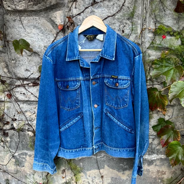 70s~80s wrangler 랭글러 74126nv 데님 트러커 자켓