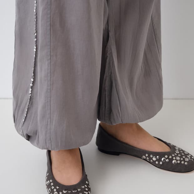 [S]기마구아스 Angel 스팽글 팬츠/화이트