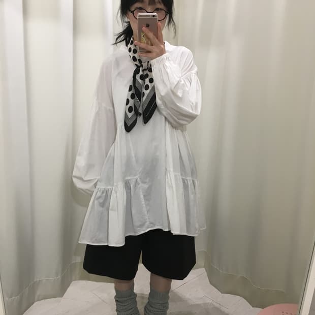 Ruffled Hem Smock Dress