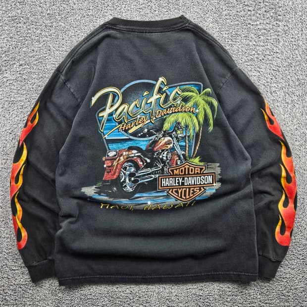 00's 할리데이비슨 플레임 하와이 마우이 롱슬리브 (M) / 11561