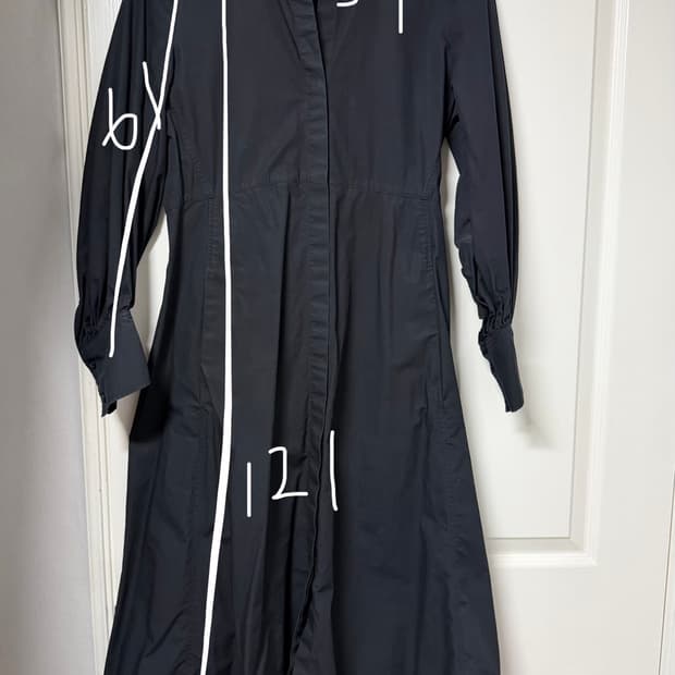 COS 코스 블랙 셔츠 원피스