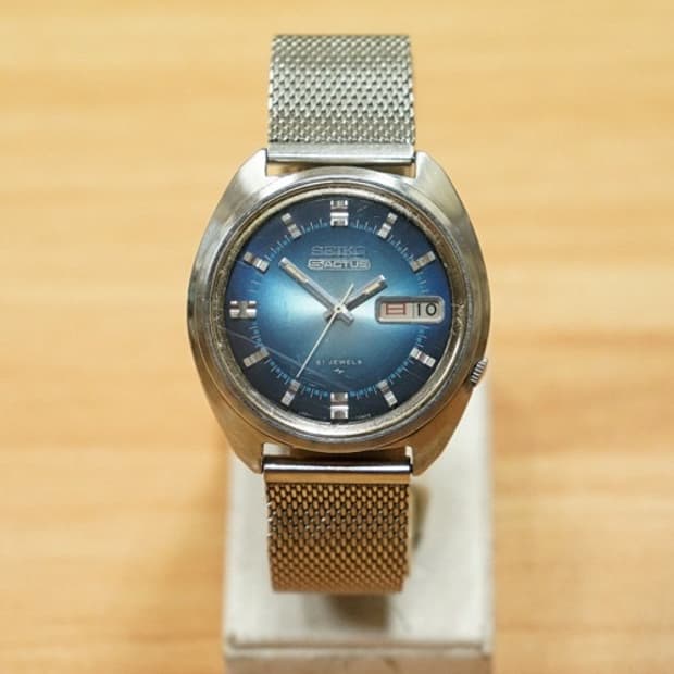 70s 세이코 5 엑터스 7019-7210 블루 다이얼 오토매틱 시계