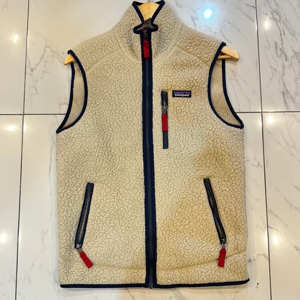 파타고니아 레트로파일 후리스 조끼 S 베이지