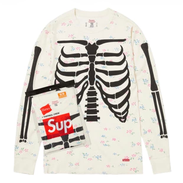 [S] 슈프림 헤인즈 본즈 써멀 플로럴 스몰 25FW
