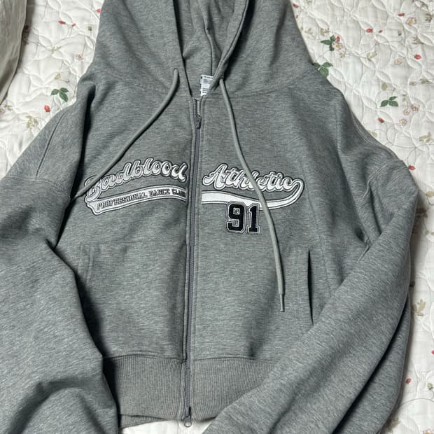 Badblood Athletic 91 Zip-Up Hoodie (Grey