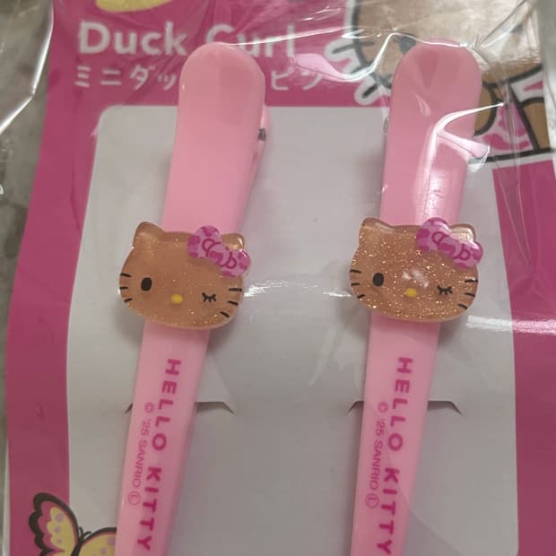산리오 헬로키티 태닝 헤어집게핀