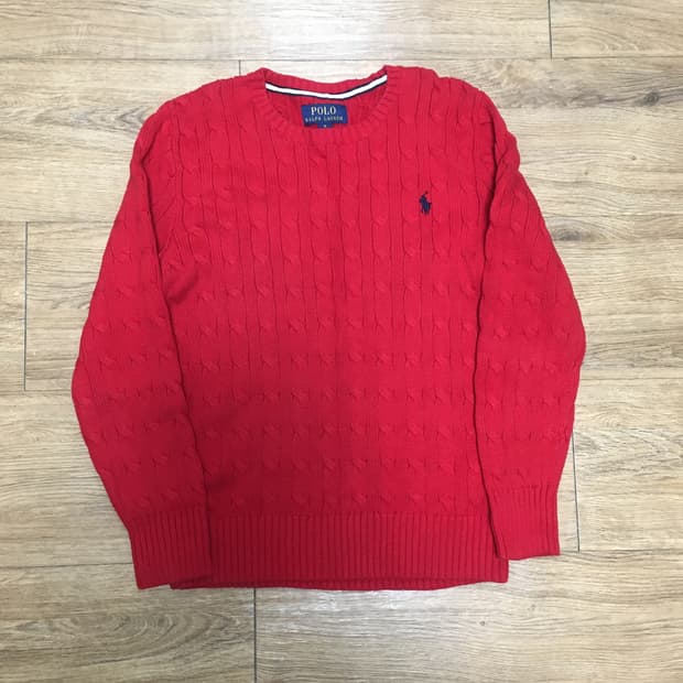 폴로 케이블 니트 보이즈 m