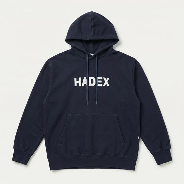 [XL] HDEX 에이치덱스 로고 스웨트 후드티 네이비