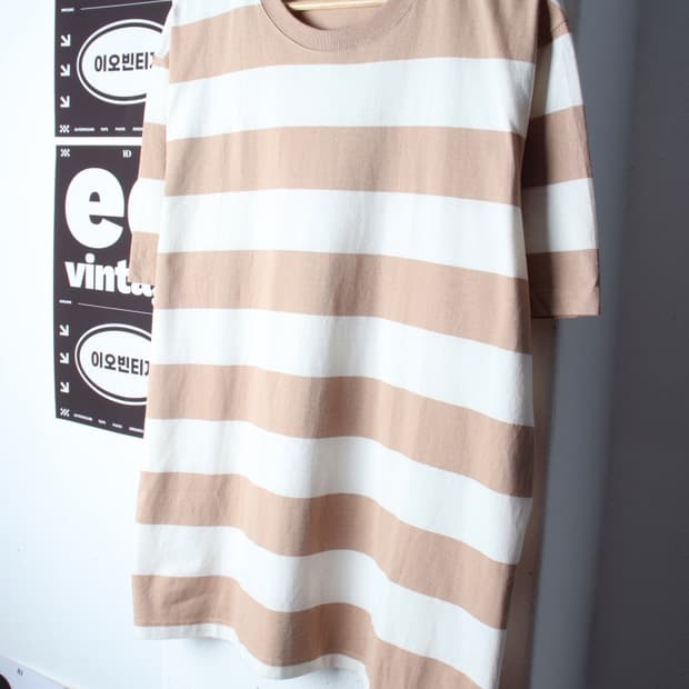 (XL-2XL) 지오다노 반팔 티셔츠 빅사이즈 스트라이프-H33066