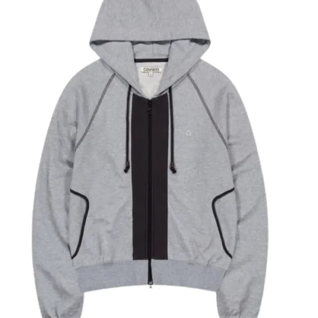 코이세이오 퍼커링 후드집업 그레이