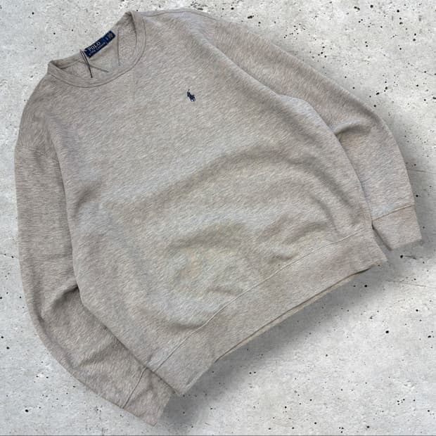 [L] 폴로 랄프로렌 그레이 맨투맨 티셔츠 D763