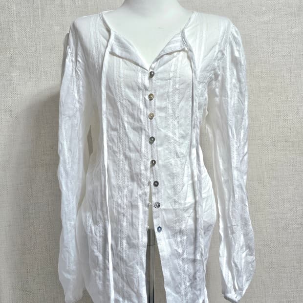 빈티지 셔츠 아우터 레이어드용 자개단추