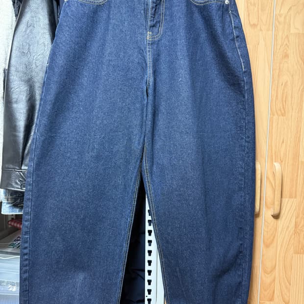 토피 벌룬핏 와이드 데님 생지 L사이즈