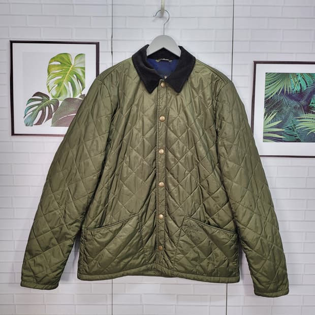 바버 MQU1324OL51 퀼팅 재킷 자켓 올리브색 L사이즈