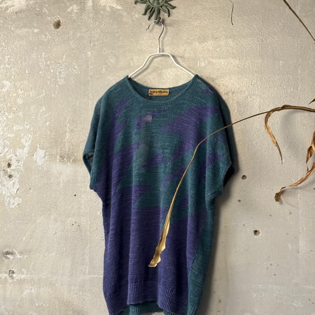 44-66 ) ISSEY MIYAKE Pattern Linen Knit