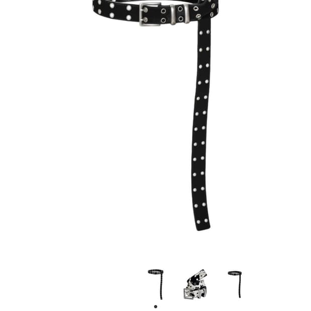 mjd 카미엔 더블홀 벨트 블랙 셔링 카프스킨