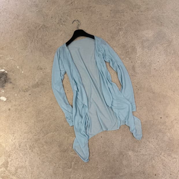 스카이블루 드레이핑 오픈 가디건