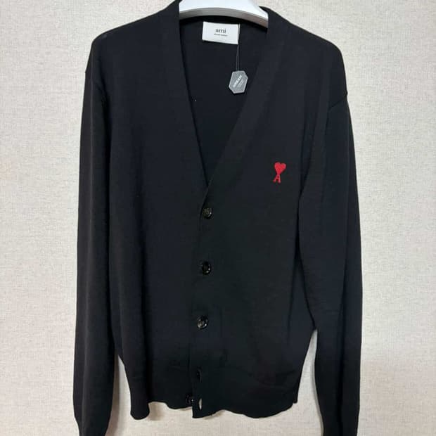 아미 스몰 로고 가디건 L